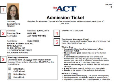 How to Print an ACT Admission Ticket