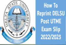 How To Reprint DELSU Post UTME Exam Slip 2022/2023