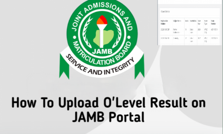 Upload O'Level Result on JAMB CAPS