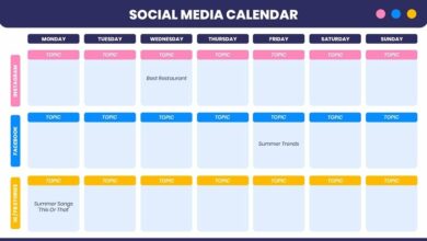 social media calendar